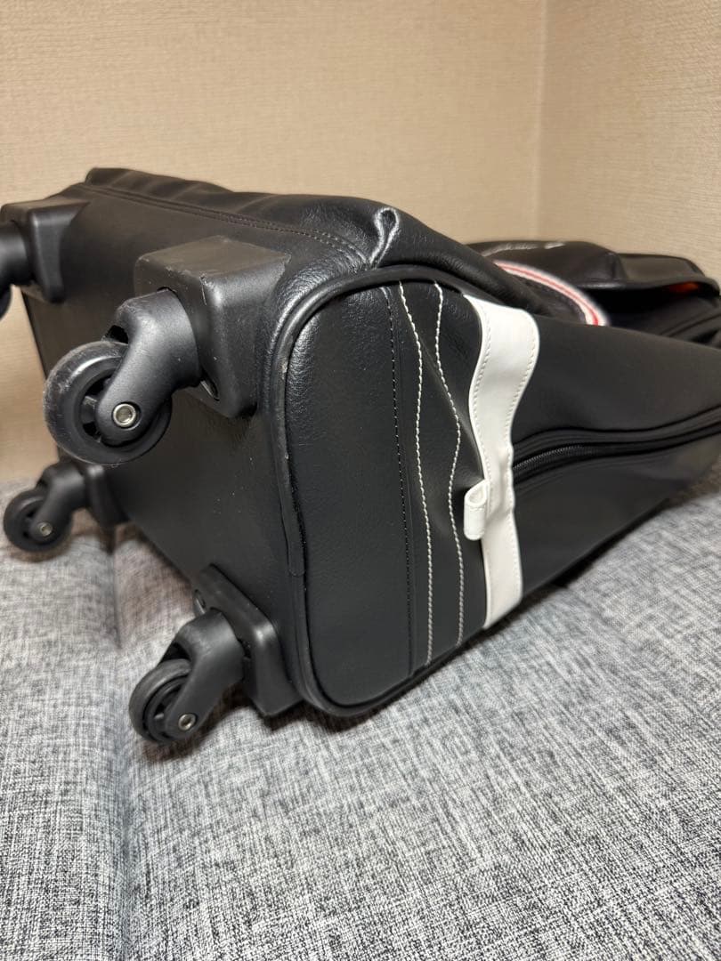 希少✨　カステルバジャック　鍵付き　レザー　キャリーケースブラック　デカロゴ