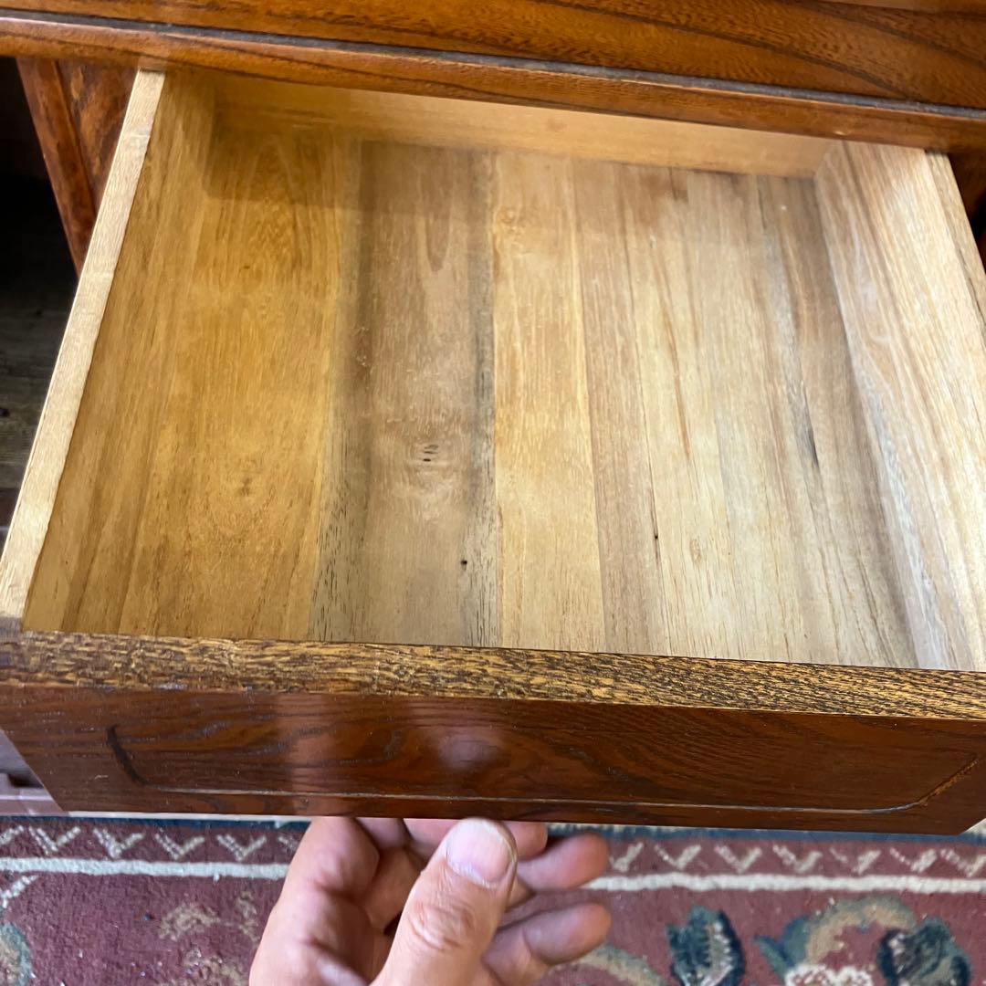 昭和レトロ 木製 茶箪笥 茶棚 ガラス戸 サイドボード 古家具 古民家 飾り棚