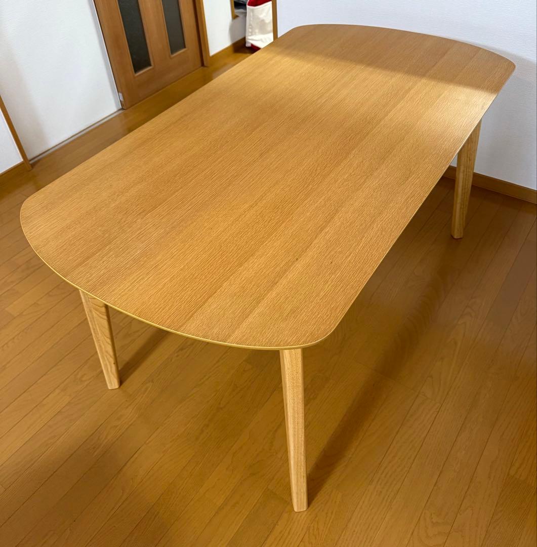 【にょん】湯川家具 4人掛けダイニングテーブルのみ 150x80cm