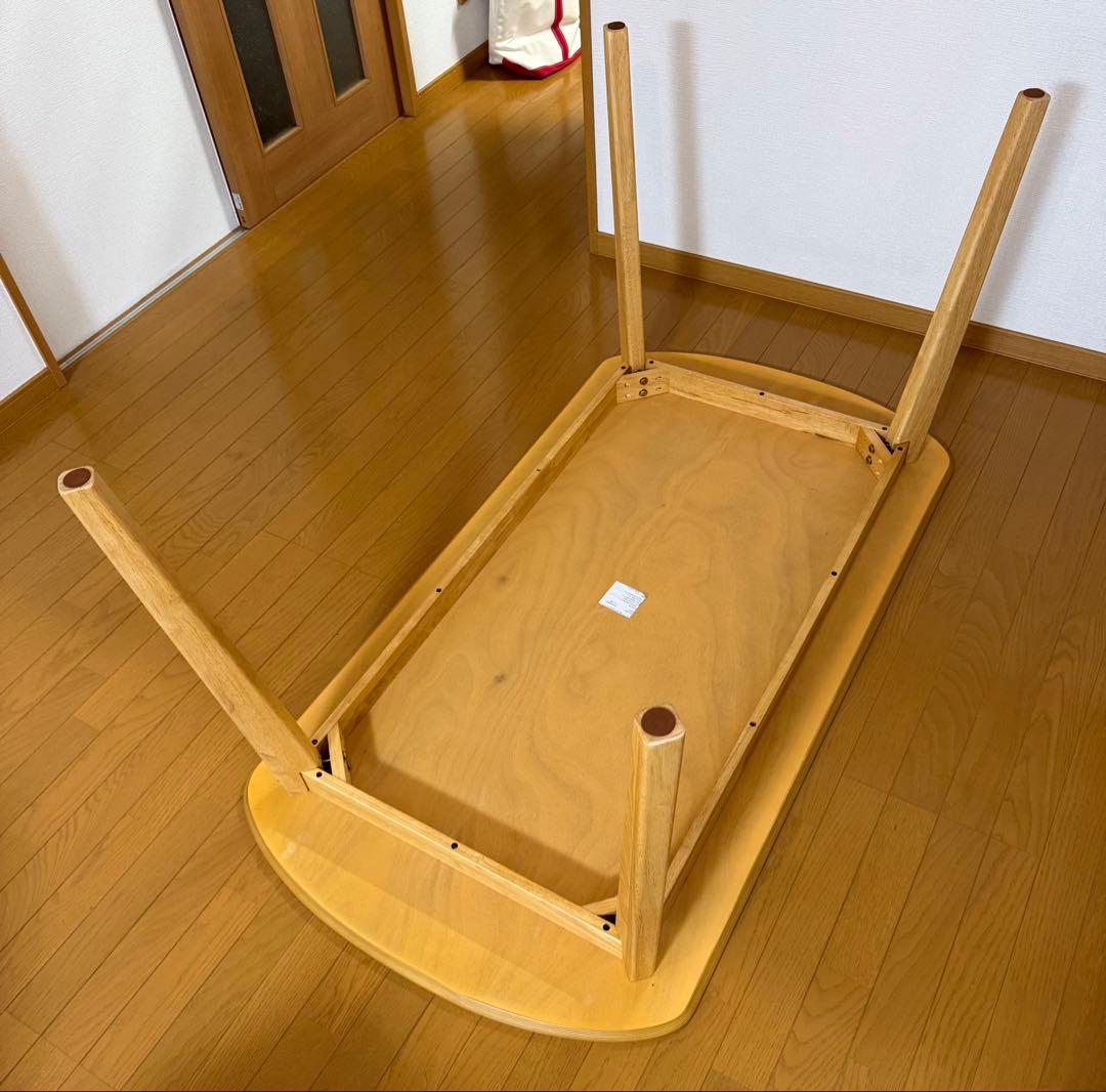 【にょん】湯川家具 4人掛けダイニングテーブルのみ 150x80cm