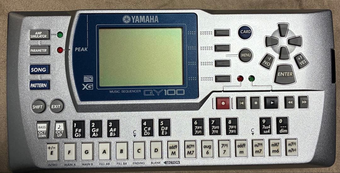 ヤマハ　QY100 音源モジュール　シーケンサー　アダプタ　取説付き