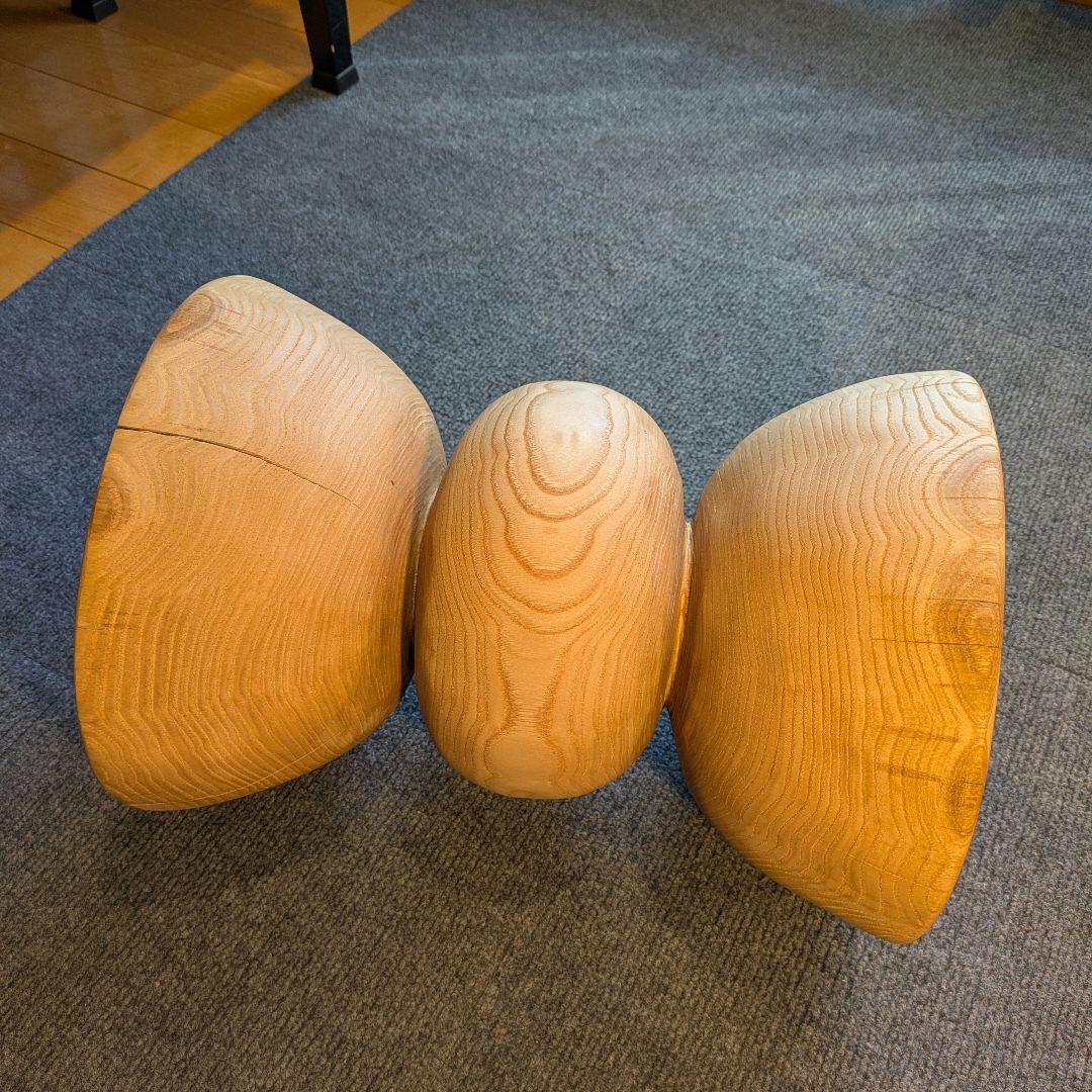 :)　栗　天然木　丸太　椅子　スツール　高さ約35.5㎝