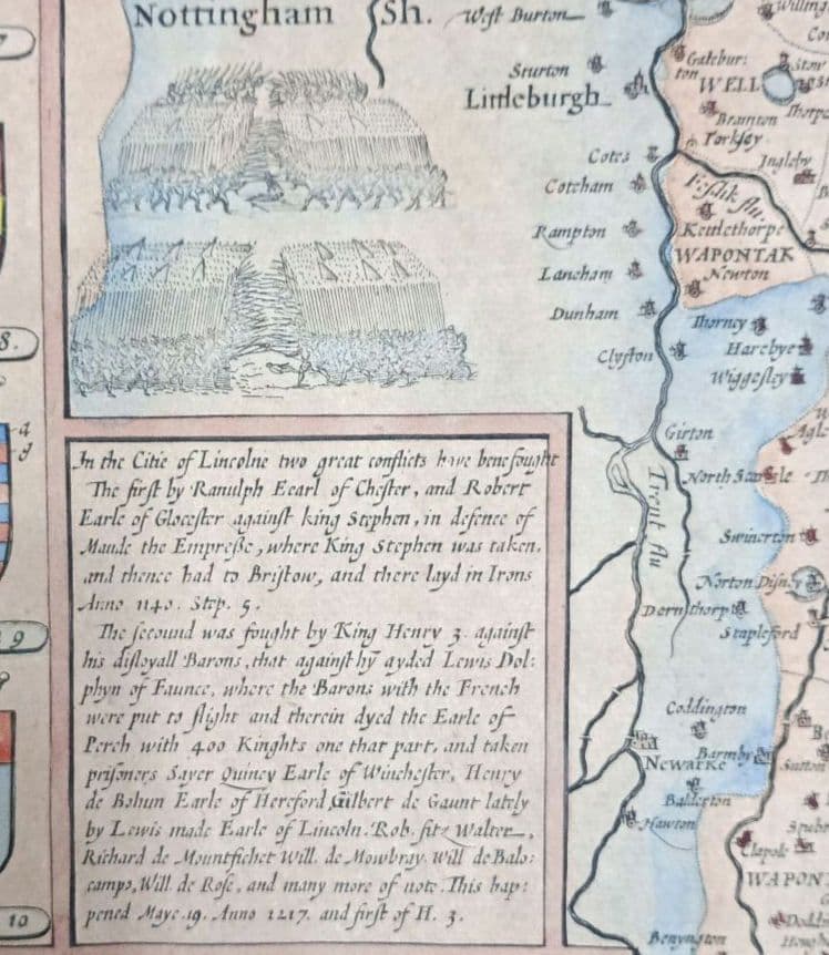 大型作品　西洋古地図　1676年 J. Speed「Lyncolne」