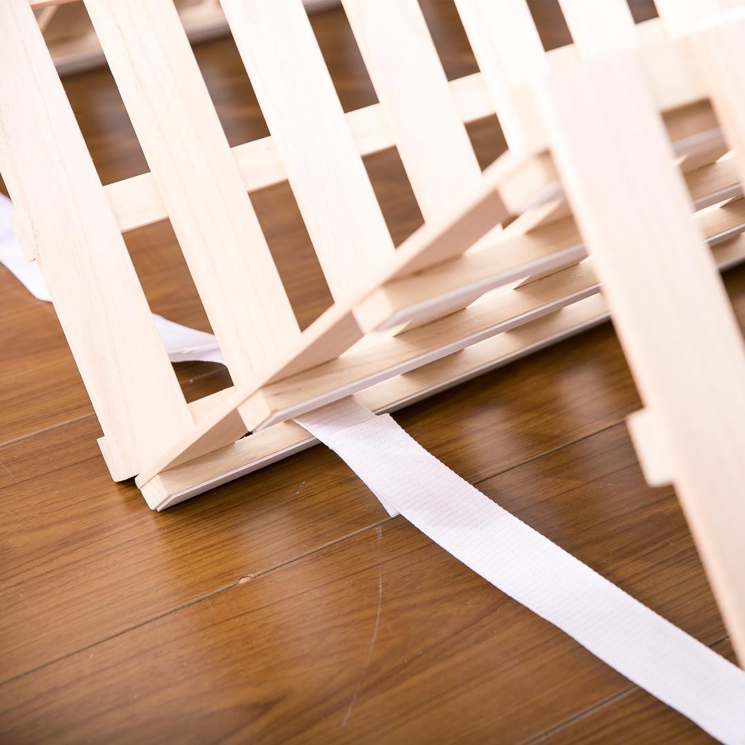 すのこベッド 折りたたみ ベッドフレーム 木製 セミダブル 4折桐木床 SD