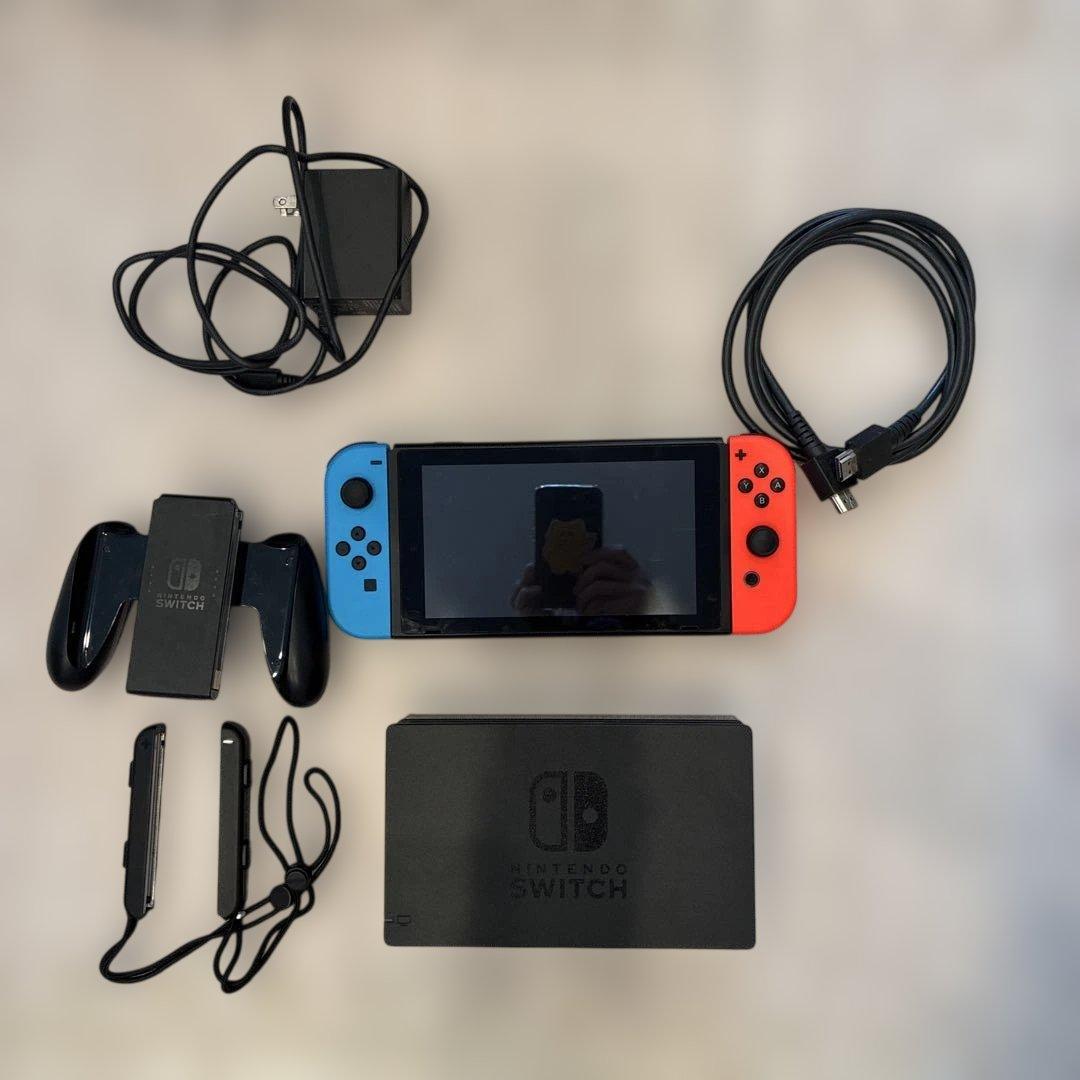 Nintendo Switch 本体【Joy-Con左交換済、ケース付】