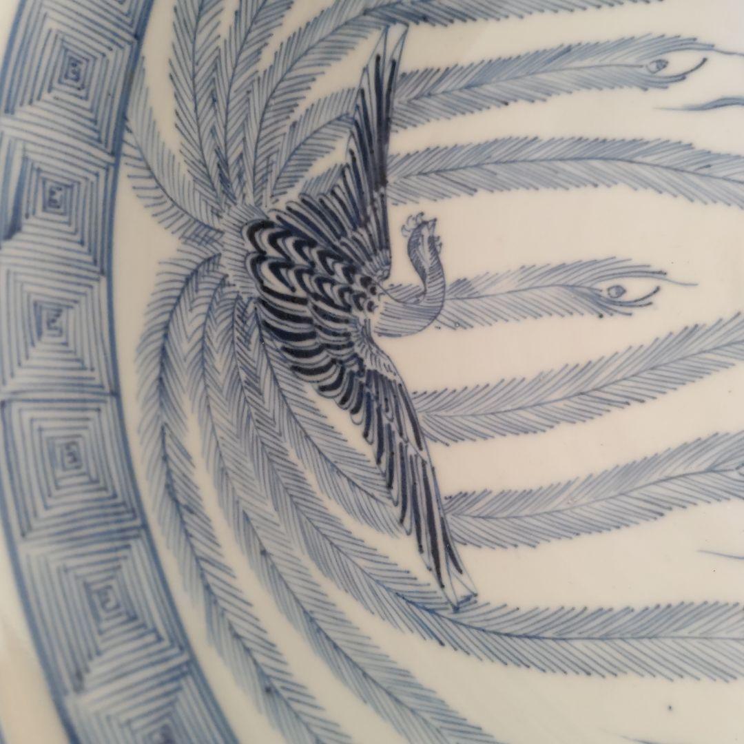 完品の美品　凄く大きい　 古伊万里　江戸期 大鉢　龍と鳳凰図