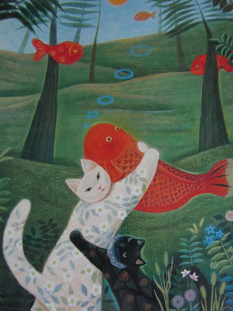 多田すみえ、【ミステリアスな森】、希少な額装用画集より、新品額装付