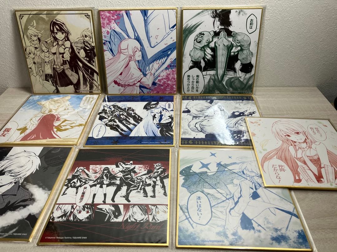 アカメが斬る！　推しちゃれ　色紙　10種セット　エスデス　アカメ