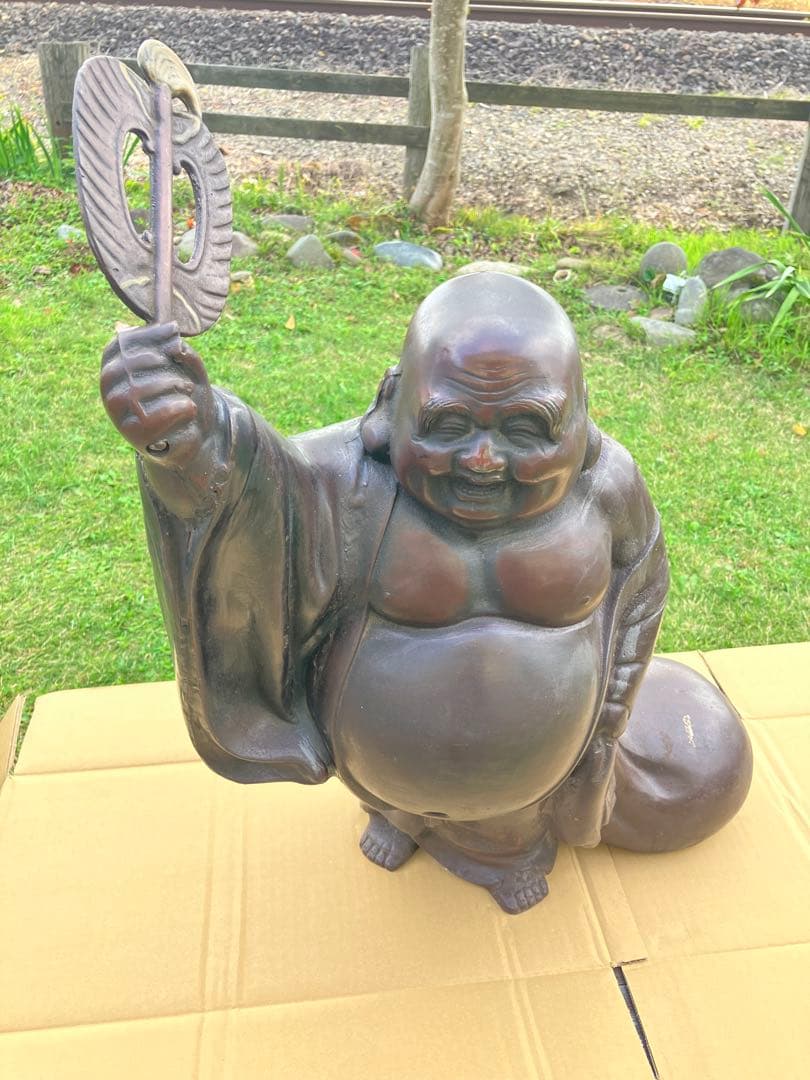 再度値下げ　迫力ある布袋 51cm 19kg ビンテージ　レトロ パワースポット