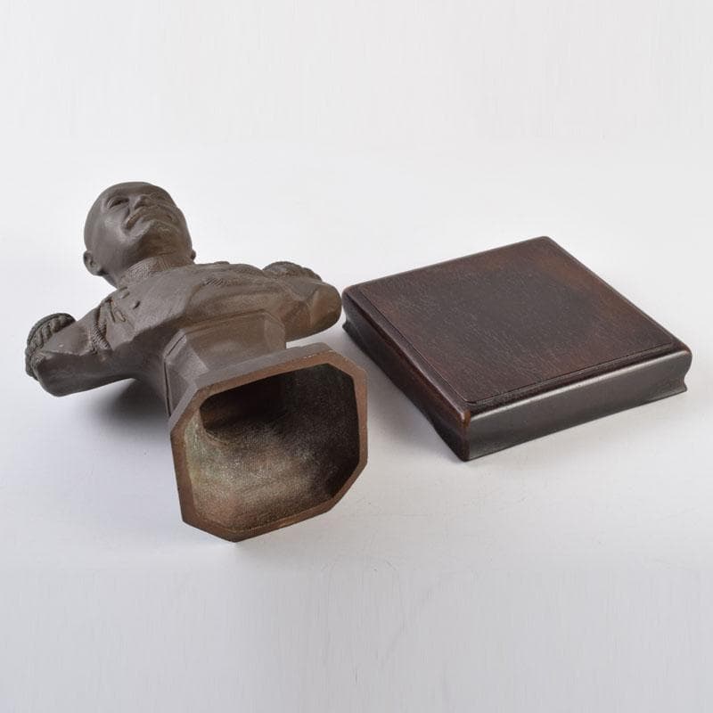 彫刻家　山本瑞雲作　玉定鋳　ブロンズ　東郷元帥像　高さ約23.5cm　V8960