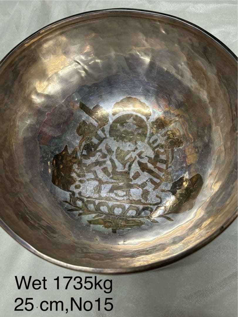 2025 シンギングボウル　銀コーティング　No 15 25cm 1735kg