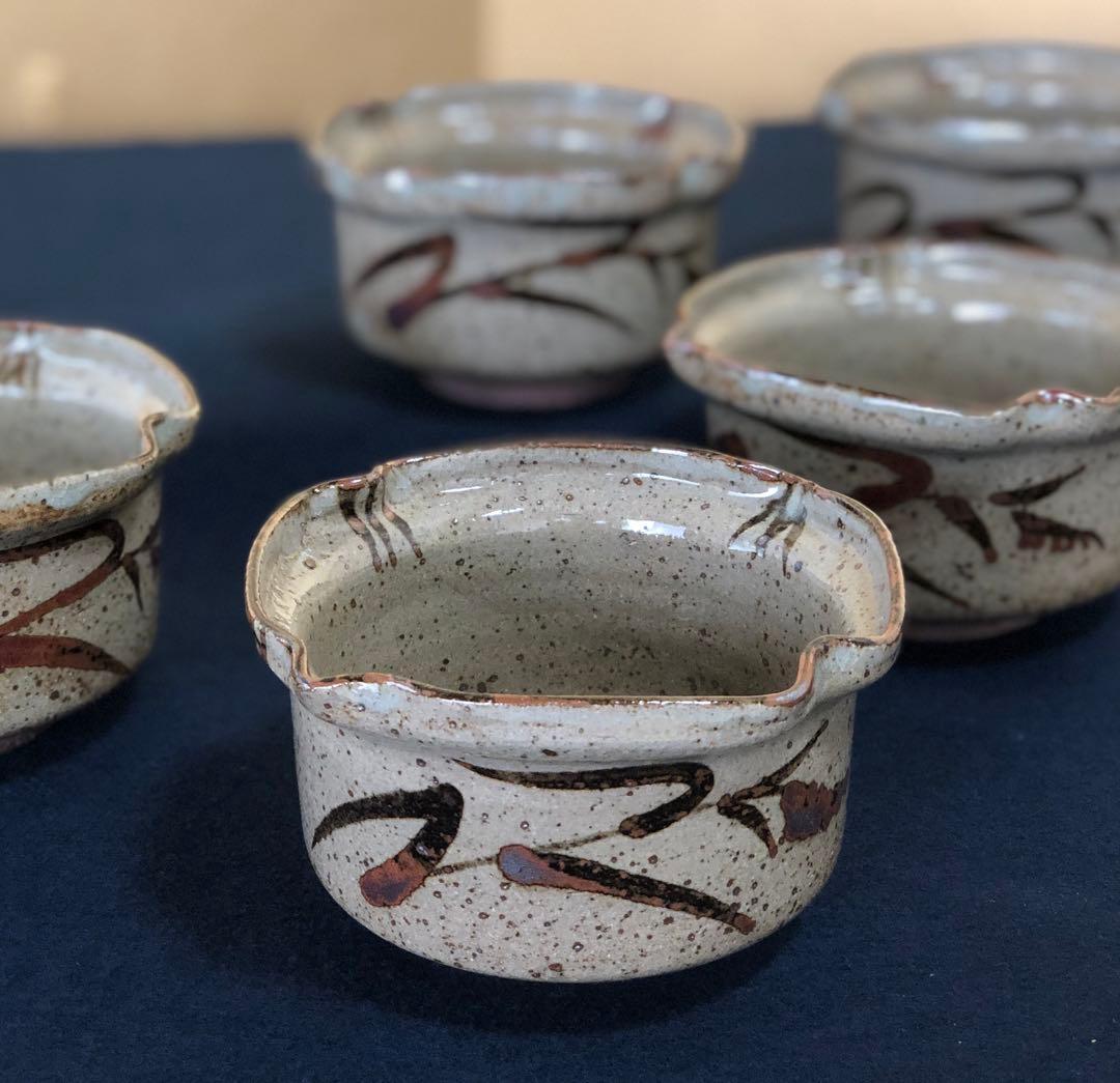 《R》絵唐津 向付5客 十三代中里太郎右衛門 栞 陶歴書 共箱 250911H5