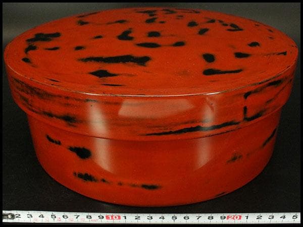 煎茶 根来 塗 茶櫃 旧家蔵出 送料無料(P118)