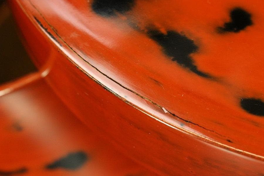 煎茶 根来 塗 茶櫃 旧家蔵出 送料無料(P118)