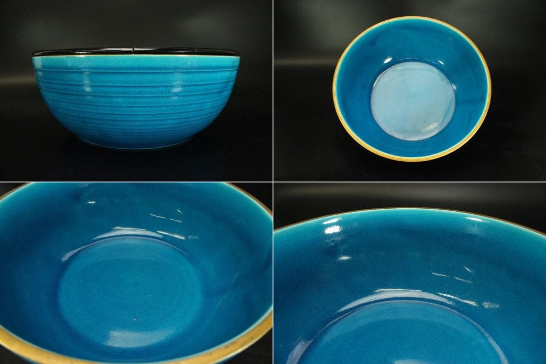 茶道具 瑞豊造 平 水指 共箱(A182)