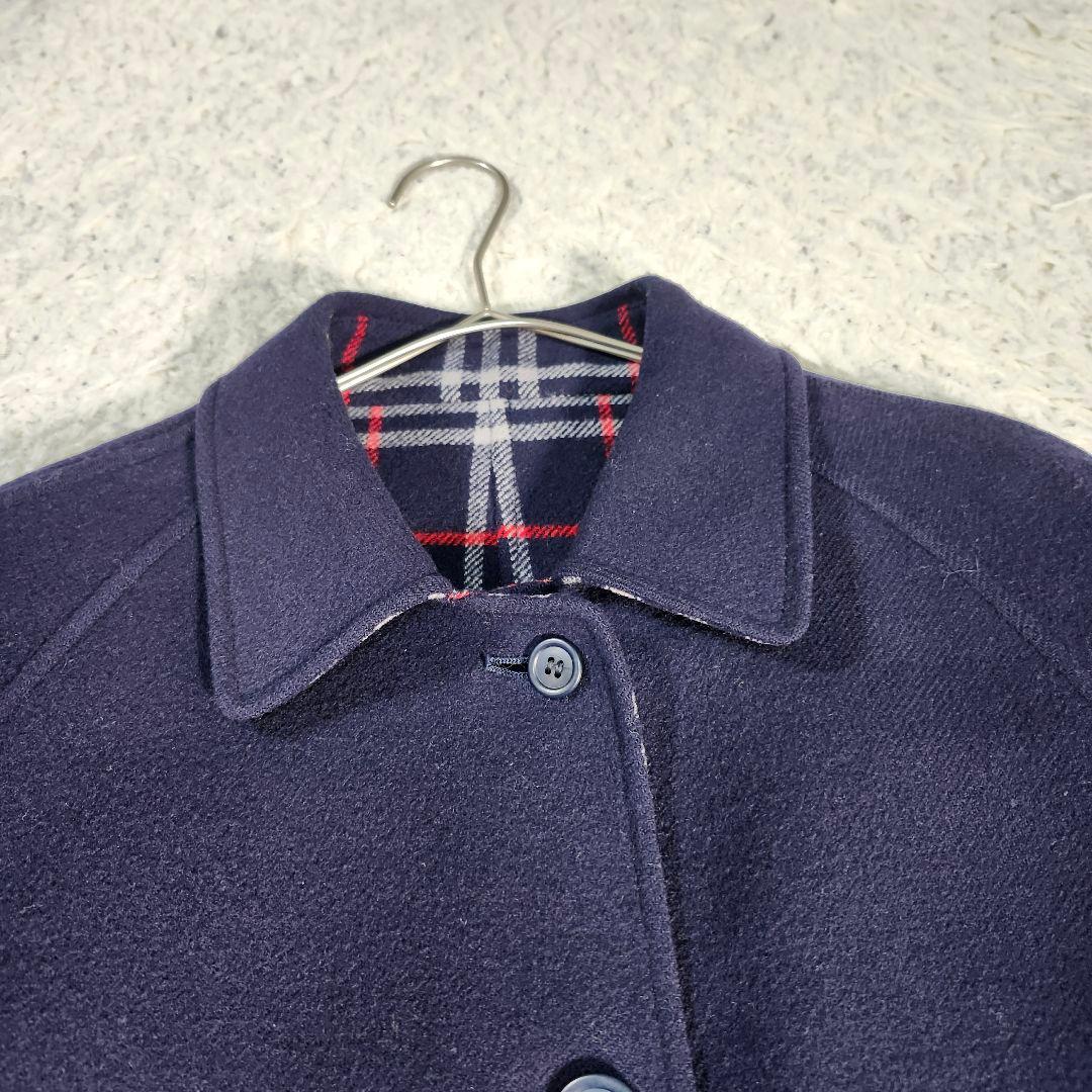 専用　売約済み　バーバリー リバーシブルコート ダブルフェイス ネイビー　7号