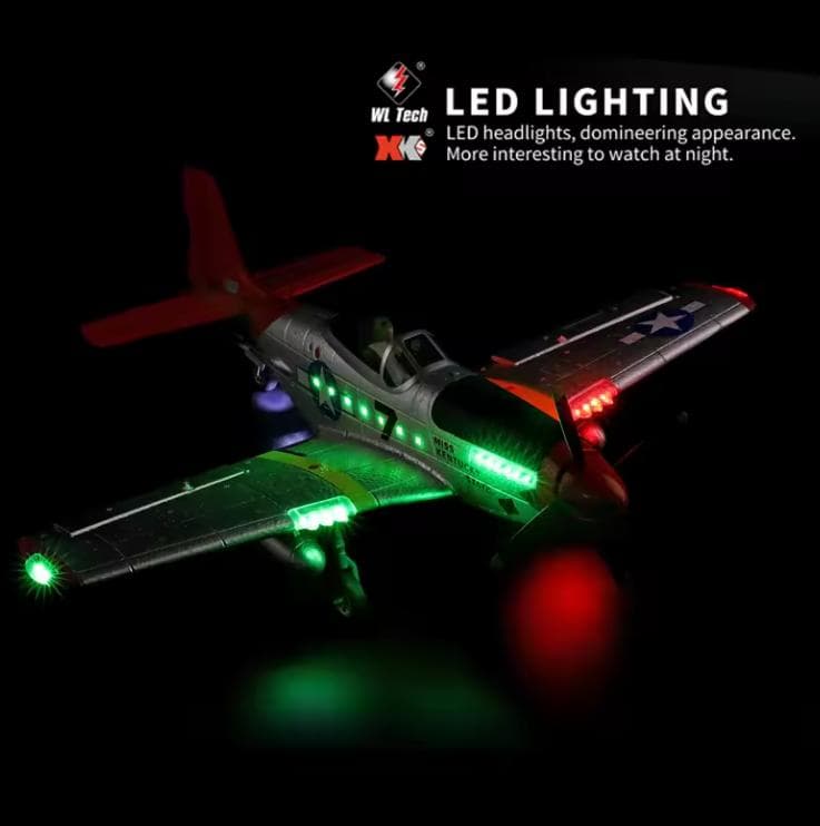 WLtoys XK A280 RC 飛行機 2.4 グラム 4CH P51