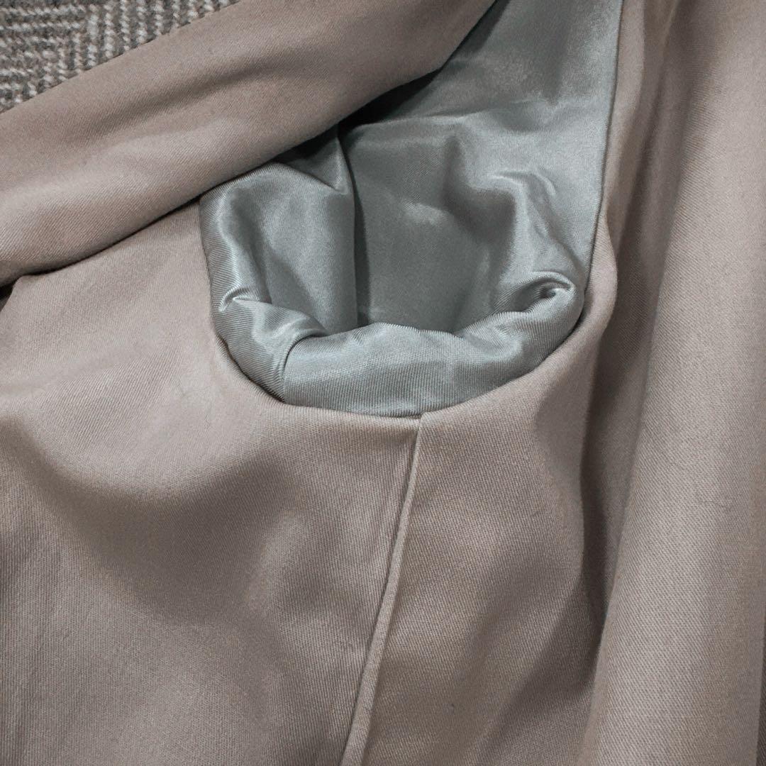 近年 マーガレットハウエル ネップヘリンボーン ツイード ラグランコート ロング