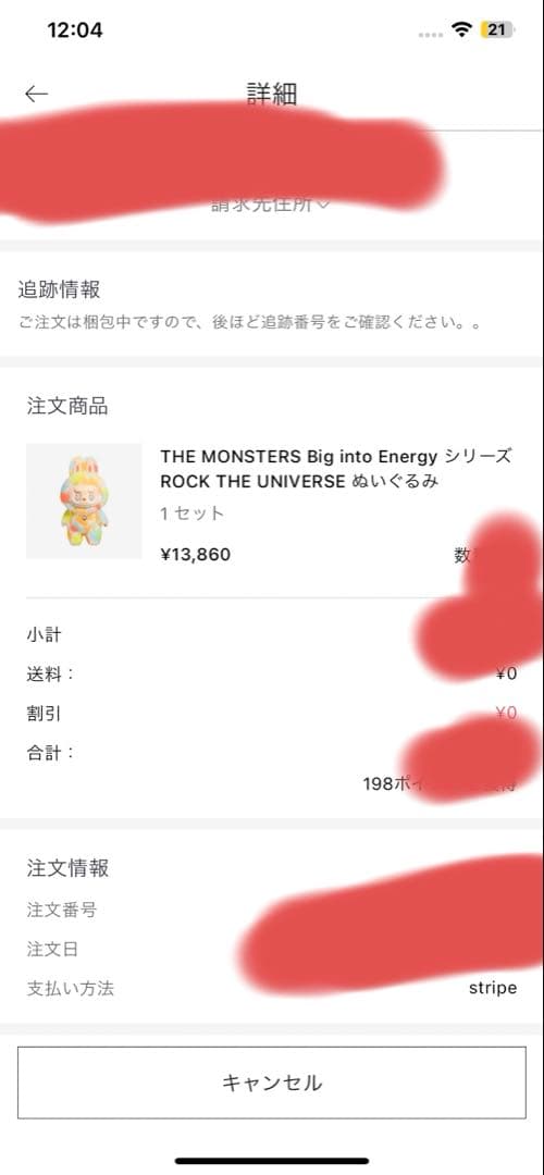 ぬいぐるみ Labubu Big into Energy ROCK THE UNIVERSE