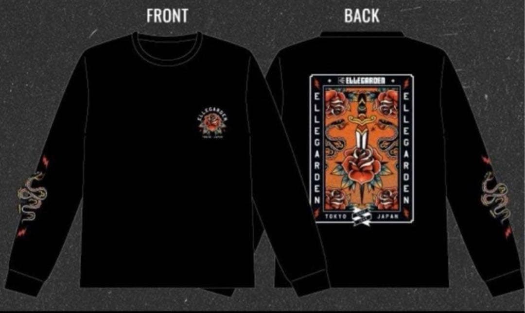 新品!! ELLEGARDEN ロングTシャツ ロンT 黒色 Lサイズ