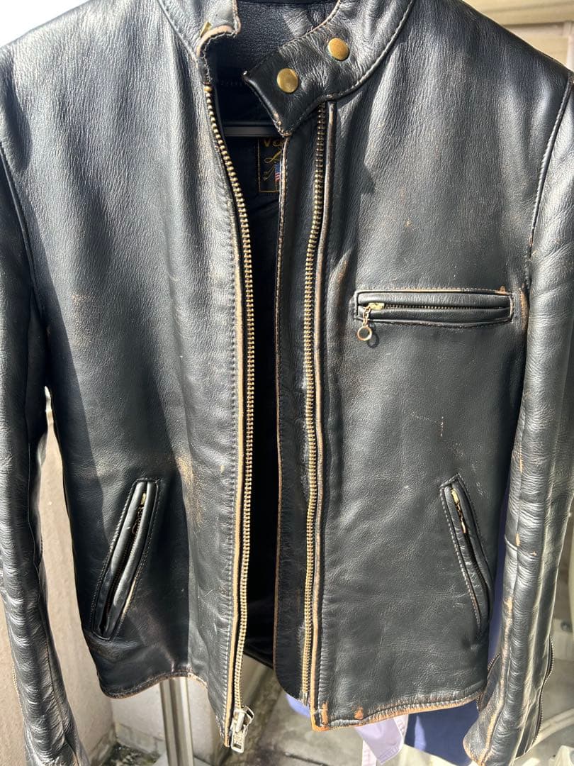 値下げ交渉可能 茶芯 VANSON ライダース 革ジャンB