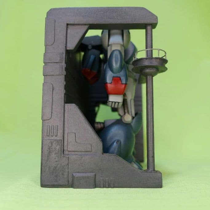 【全塗装完成品】1/144　ラウンド・バーニアン・バイファム ／整備ハンガー付