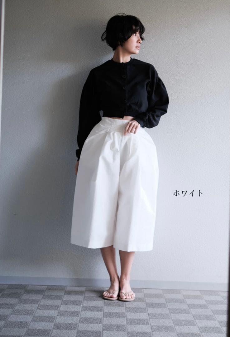 ホワイト ガウチョパンツ ドレッシー