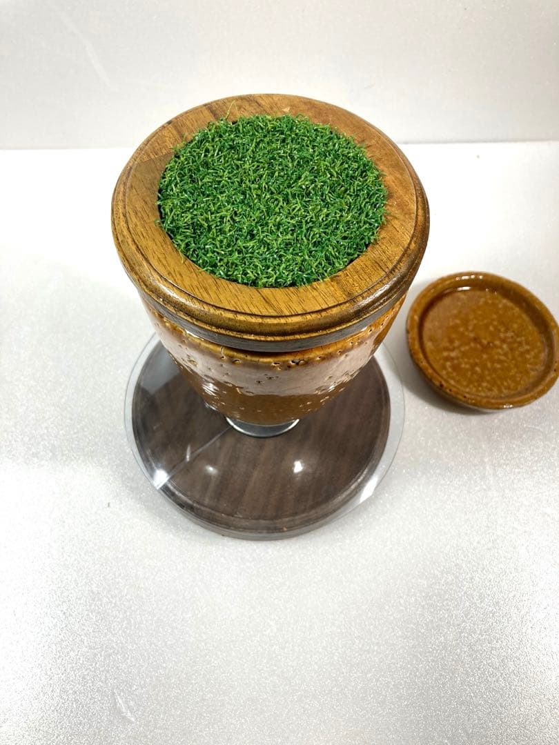 極　小型猛禽ブロック、パーチ　（キャメル）卓上用