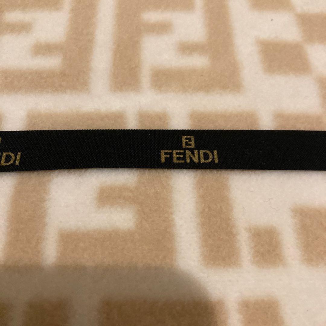 未使用　FENDI 綿毛布　ズッカ柄　ベージュ
