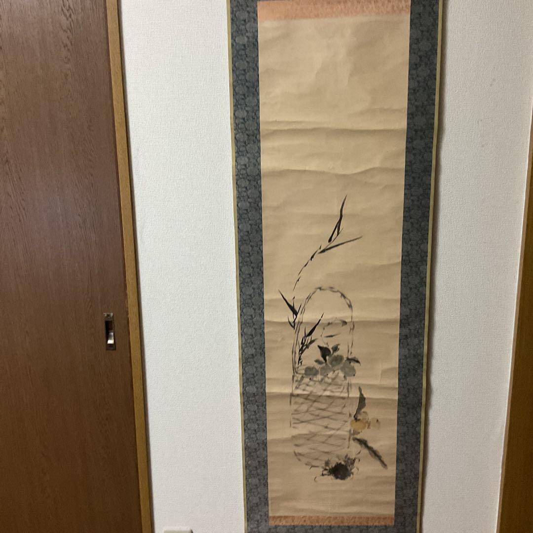 紙本 淡彩水墨画 靜物 不思議な作品です 無落款