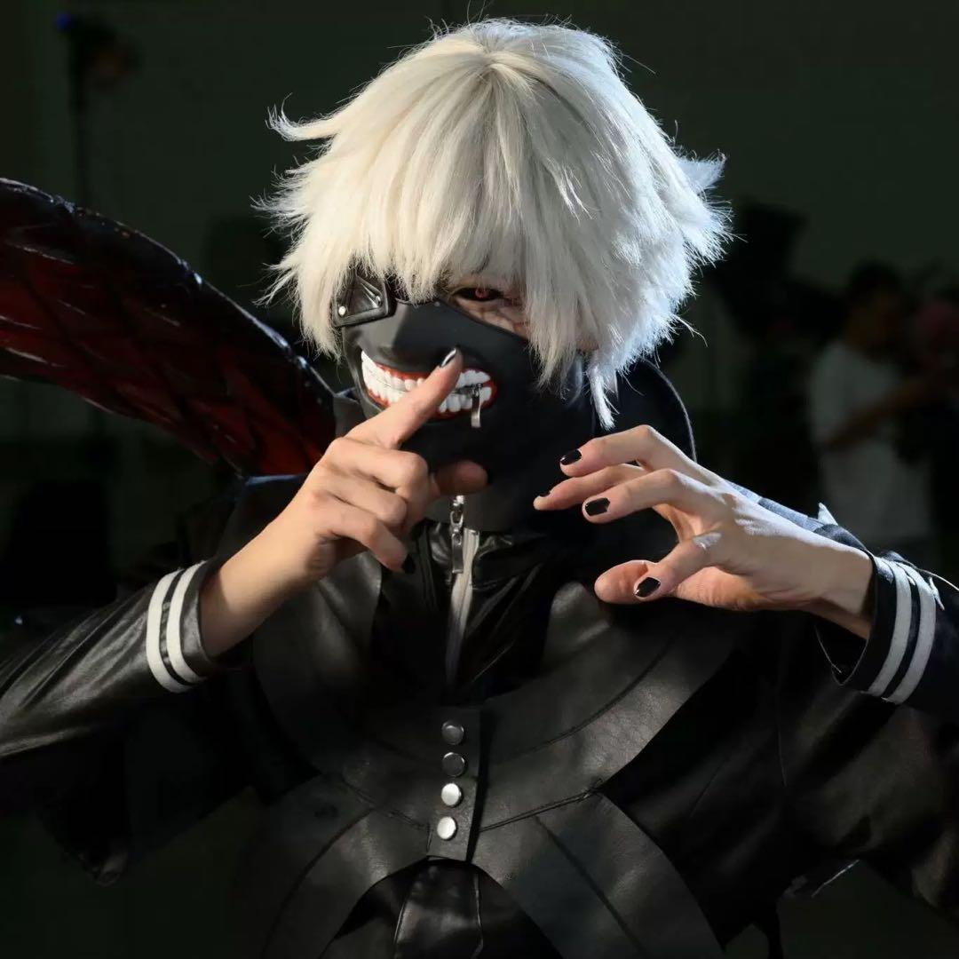 東京喰種　金木研コスプレ 2次元アニメ半顔マスク 3Dプリントマスク
