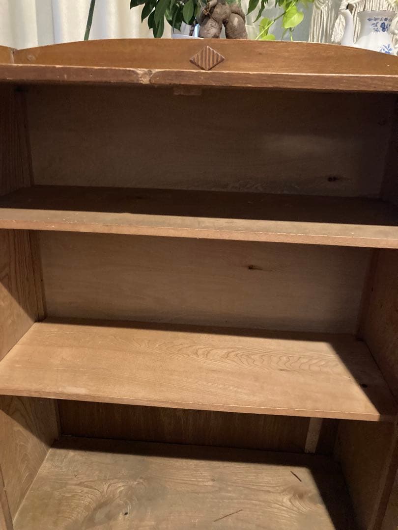 昭和レトロ　ガラスキャビネット　本棚