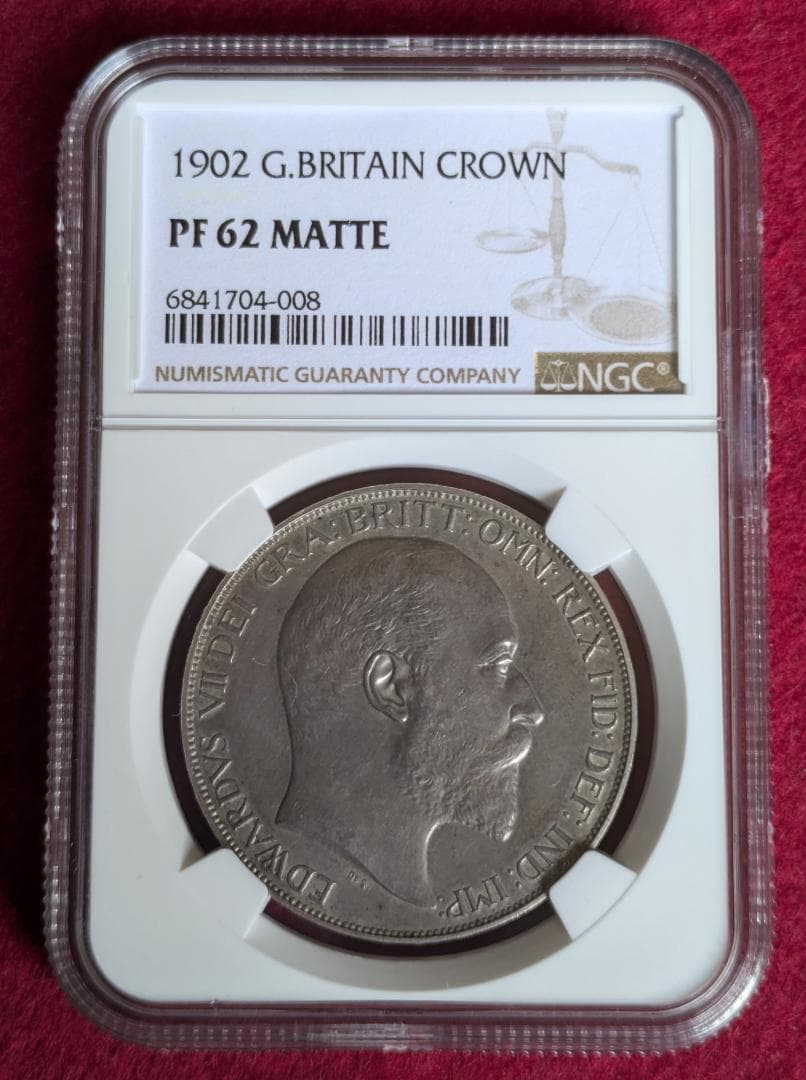 【新春セール】1902 イギリス クラウン銀貨 エドワード７世 マットプルーフ