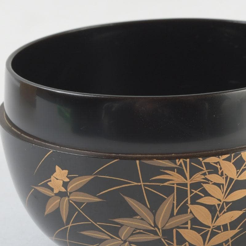 茶道具　加賀蒔絵師　中村宗尹作　秋草蒔絵　平棗　共箱　V　9661