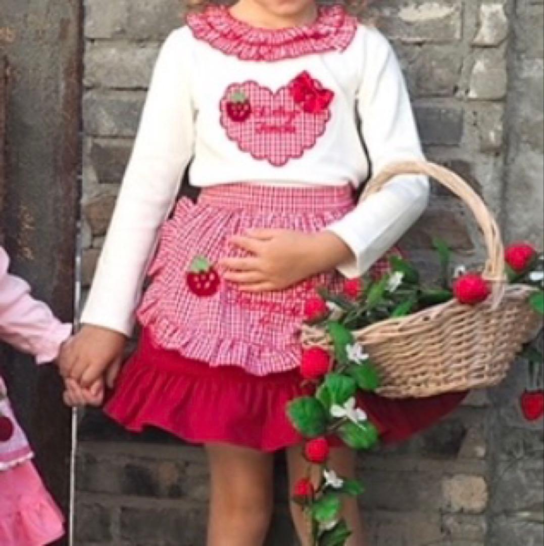 シャーリーテンプル❤️ファミリア❤️ワンピ❤️スカート❤️いちご❤️エニィファム❤️ギンガム