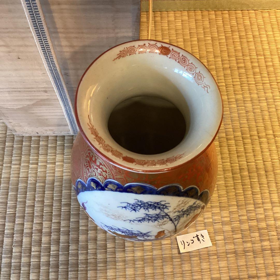 里帰り伊万里　　　色絵花鳥文花生