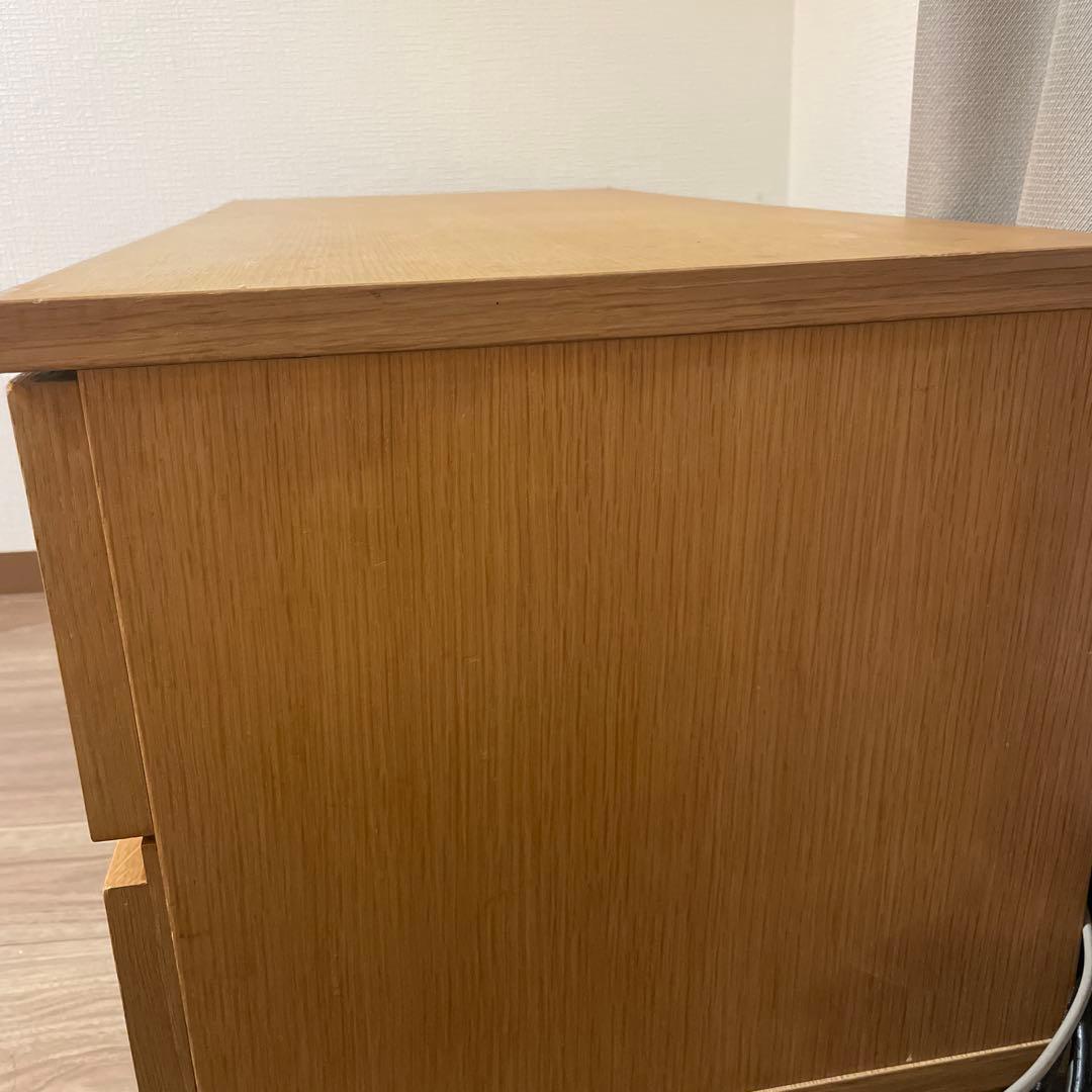 音*人様 無印良品 ナチュラルウッド テレビ台 ガラス扉付き　使用感あり