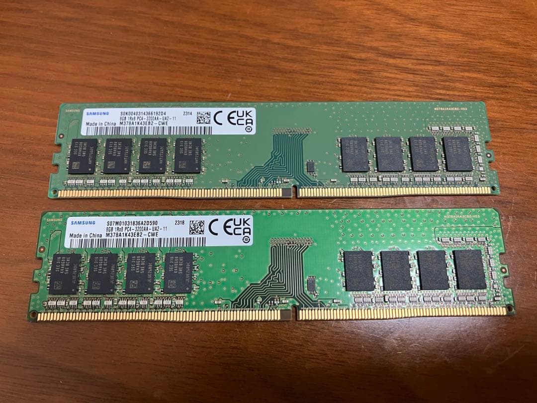 Samsung DDR4-3200 8GB×2枚 16GB
