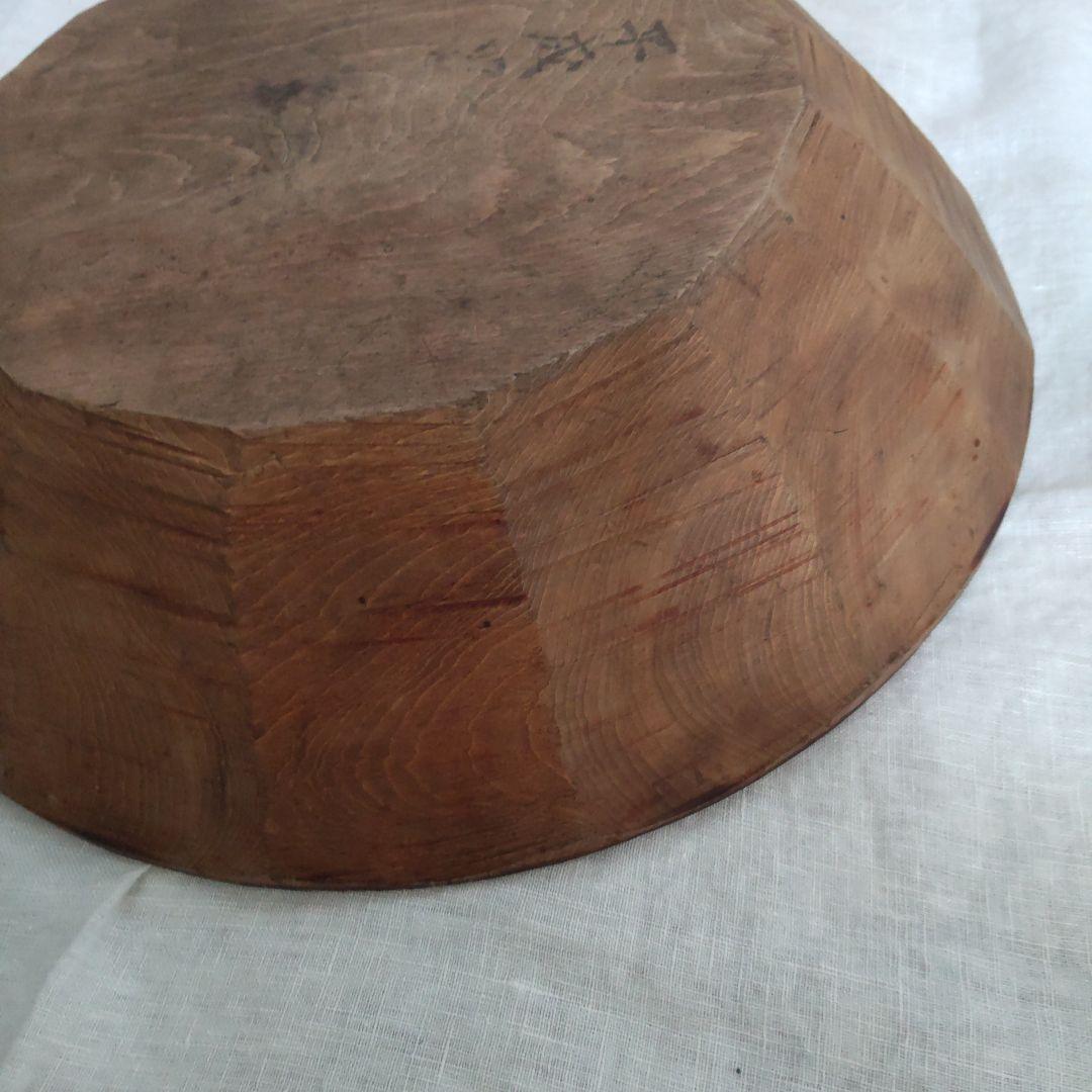 こね鉢 古道具 木製 日本製 ウッドボウル そば鉢 ねり鉢 蚤の市