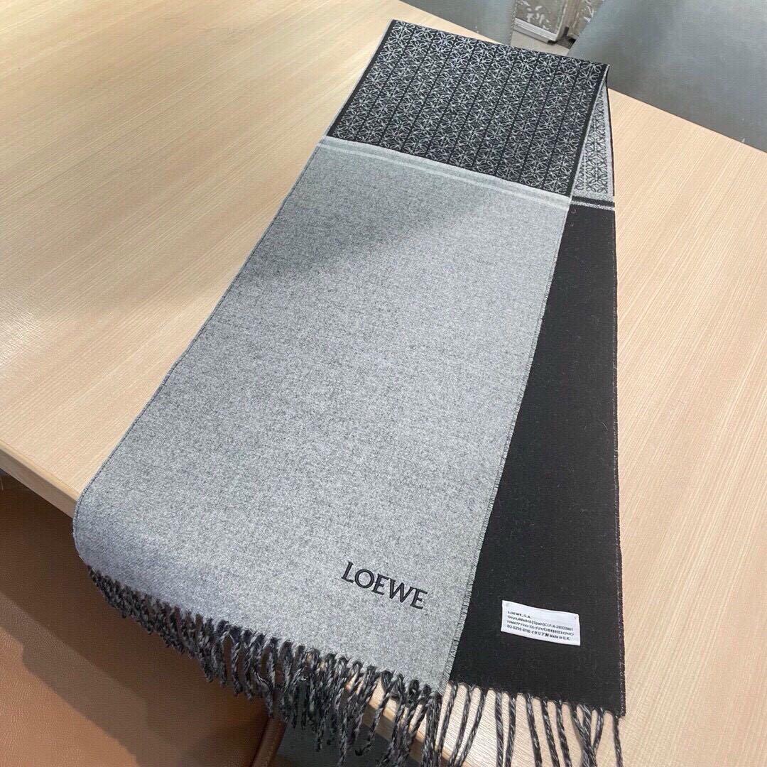 マフラー 30×182cm グレー ブラック