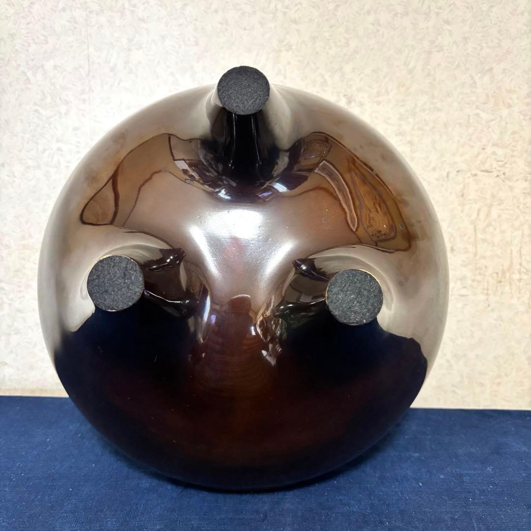 人間国宝敬典造 風炉 茶釜 電熱器 唐銅朝鮮風炉 野々田電熱器 敷板 茶道具