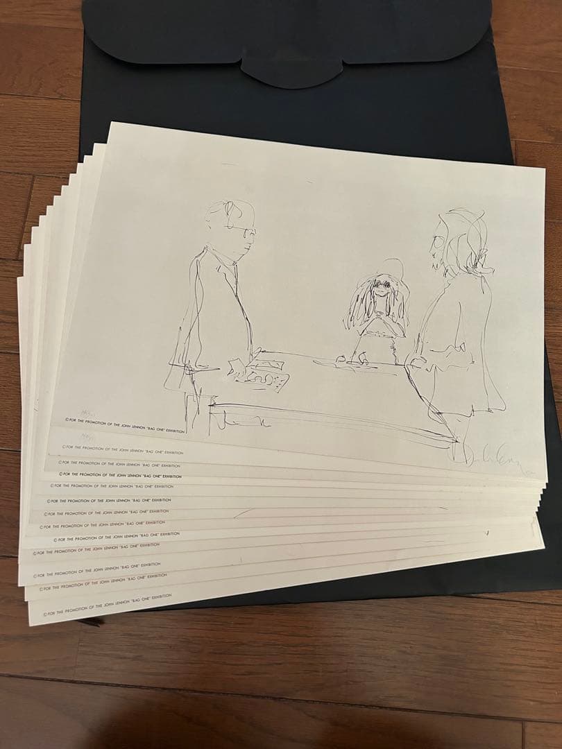ジョンレノン bag one リトグラフの印刷全16枚揃とシール