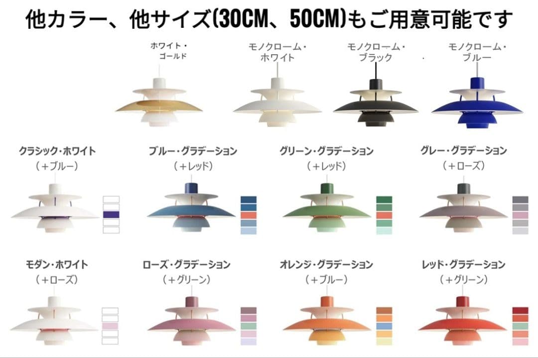 【高品質版】ルイスポールセン　PH5　リプロダクト　30　グレーグラデ　02