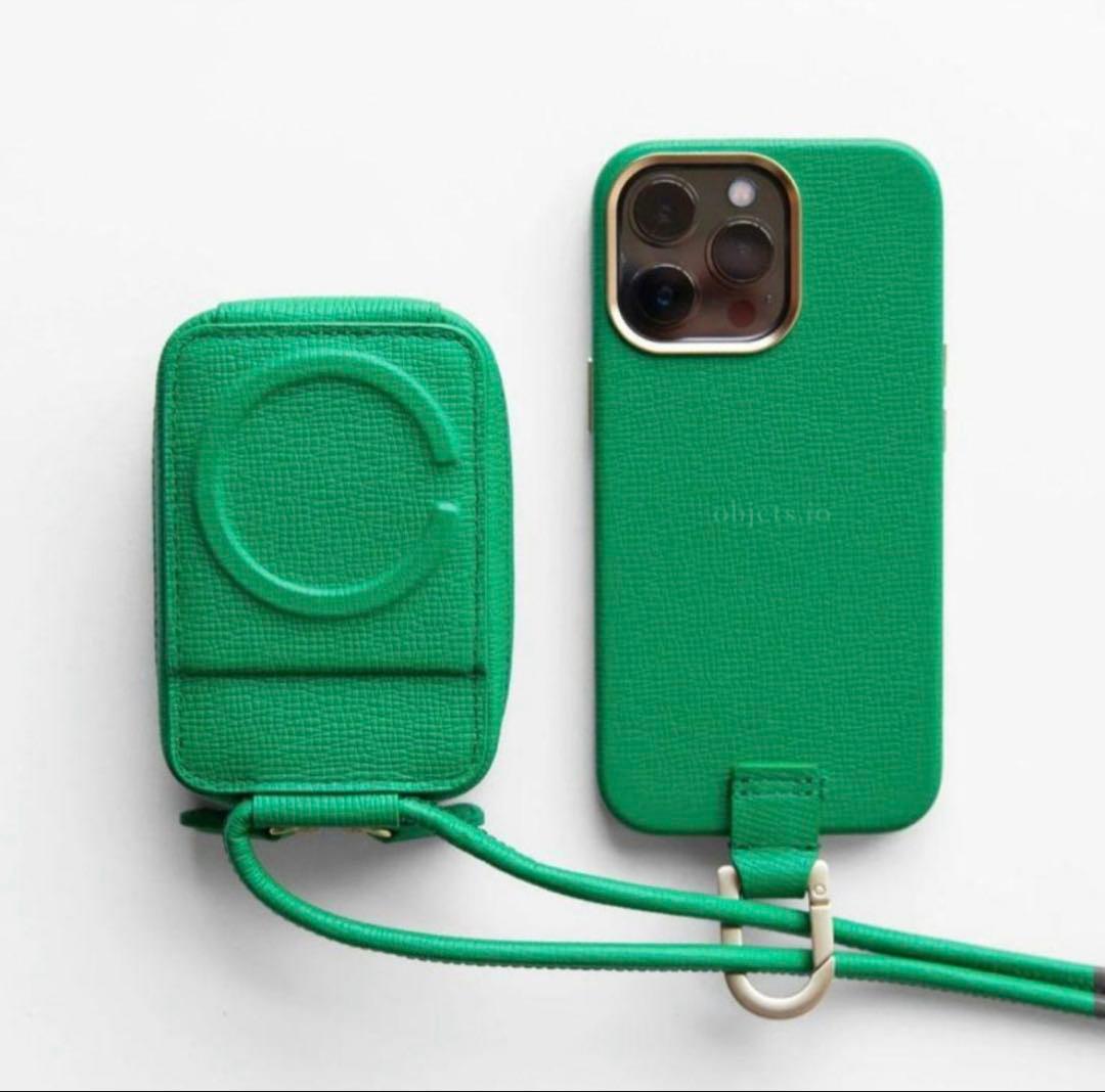 objects.io iPhoneケース&マイクロバッグ セット グリーン