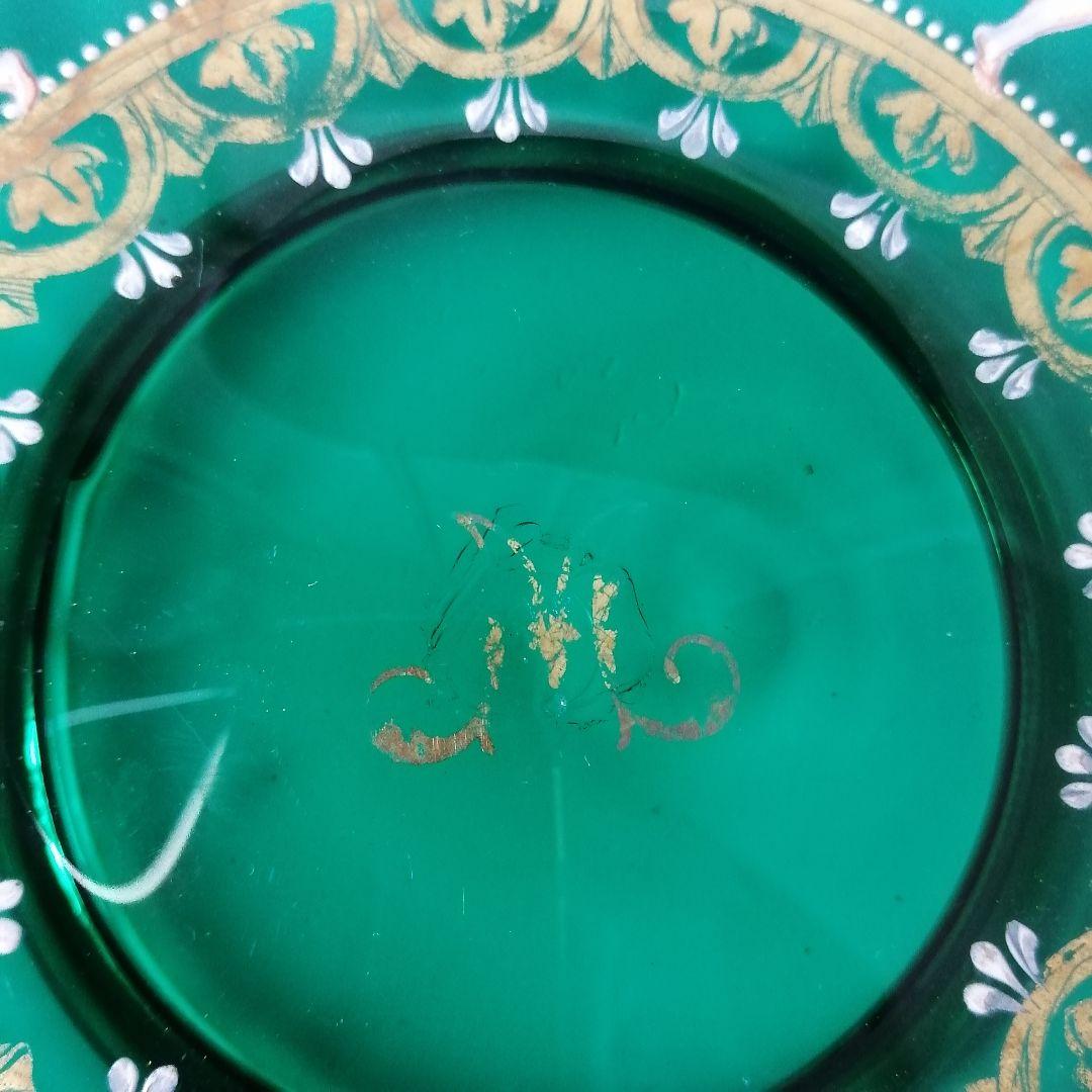 イタリア　ベネチアングラス　ヴェネツィア　ムラノ　エナメル彩　金彩　皿　ボウル