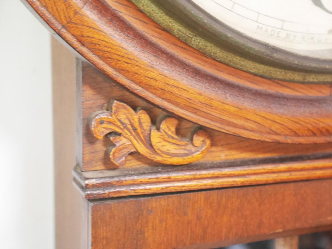 動作品★アンティーク　EIKOSHA　英工舎　ゼンマイ式　柱時計◆中古