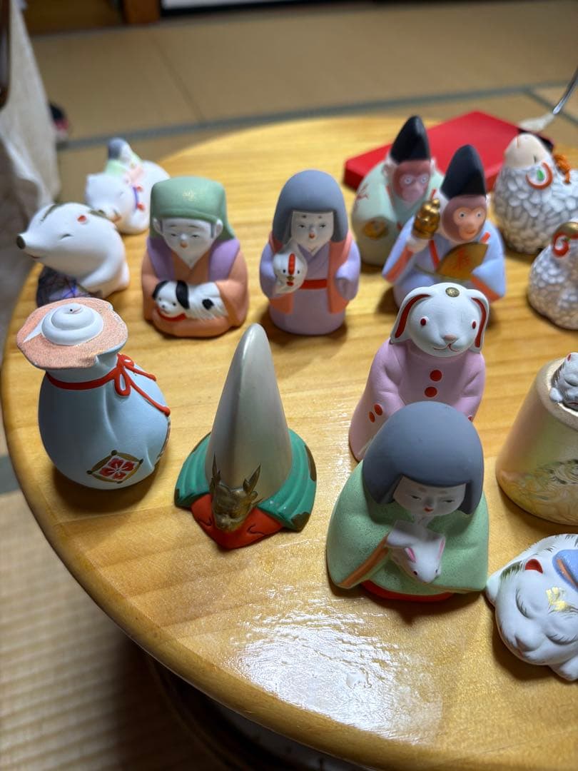 京都 伏見人形干支置物 十二支揃い 丹嘉窯系 伝統工芸 コレクション レア 希少
