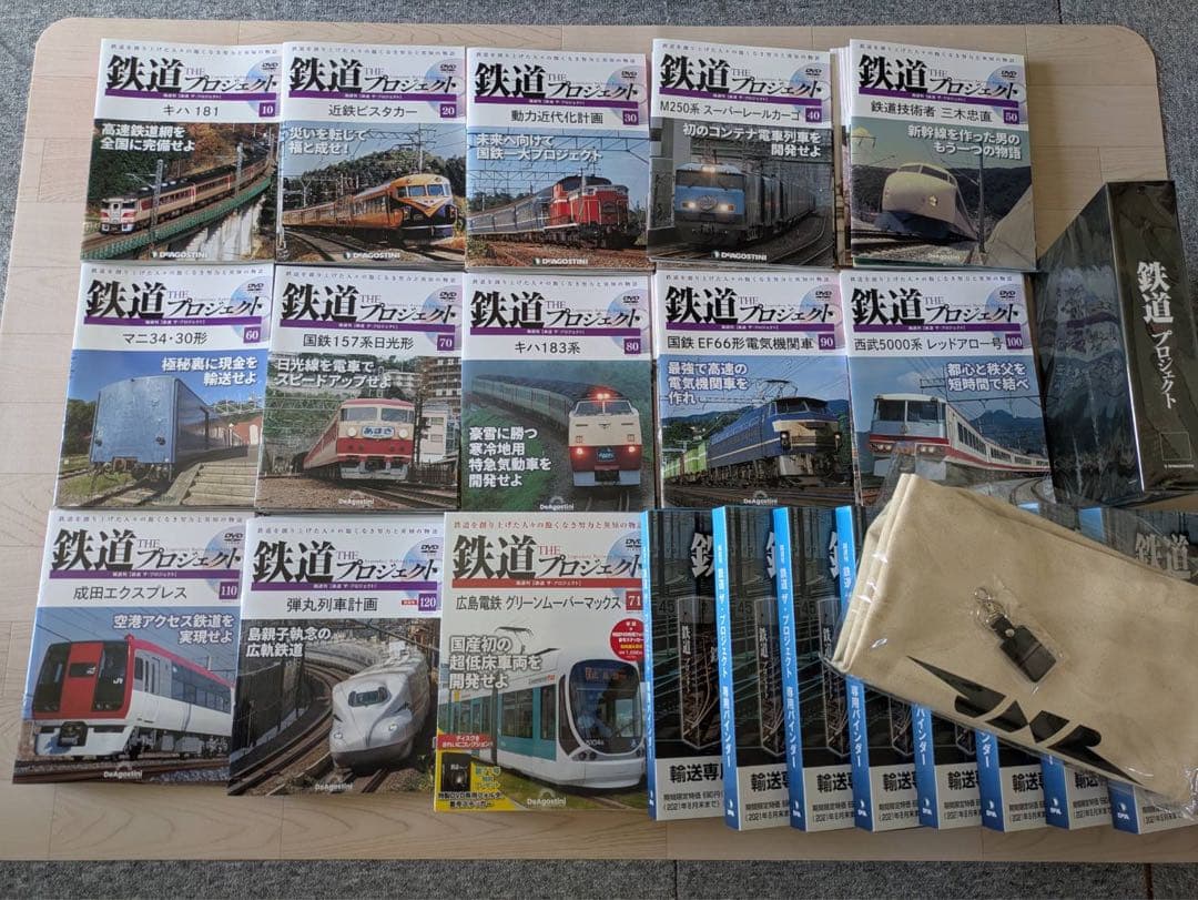 デアゴスティーニ　鉄道ザコレクション(全120冊完全版＋DVD）※DVD未開封