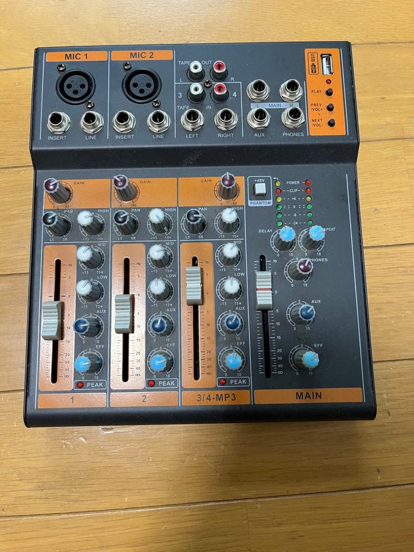 アナログミキサー 3/4-MP3入力