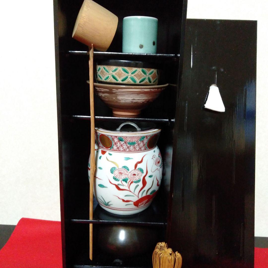 漆塗　短冊茶箱
